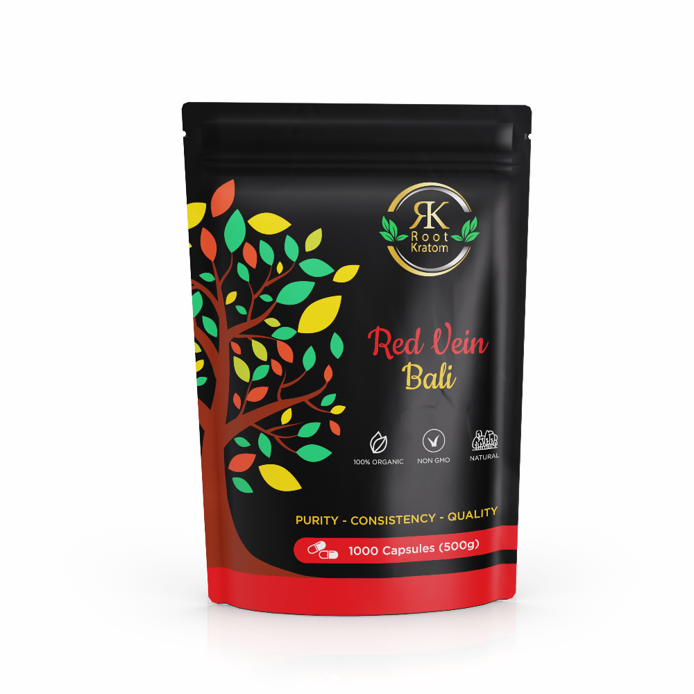 Root | Red Vein Bali Kratom - Capsules by Root Kratom – Capsules, 1000 capsules (500g) | Available at Zenhop