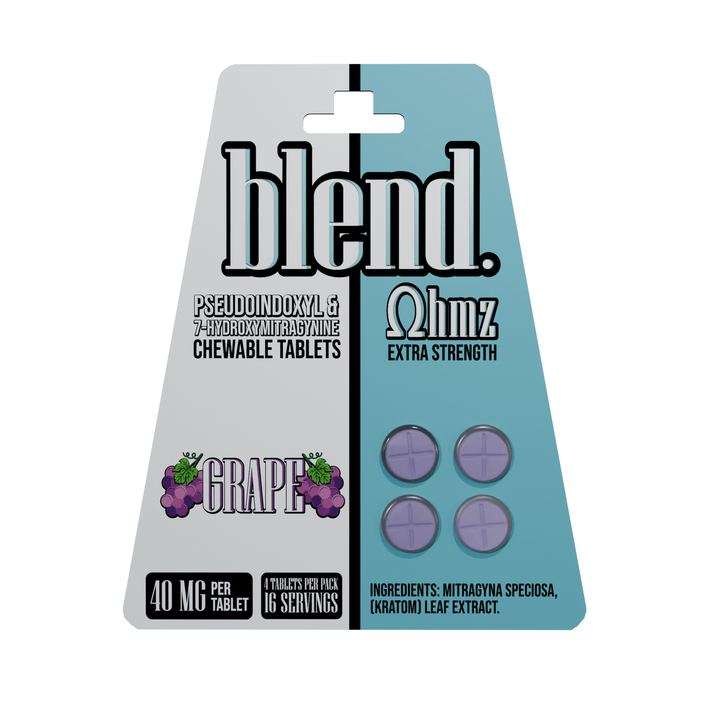 Blend Blend | Pseudo + 7 - OH Kratom Tablets | 40mg 7 - OH Extract Tablets – Available at Zenhop