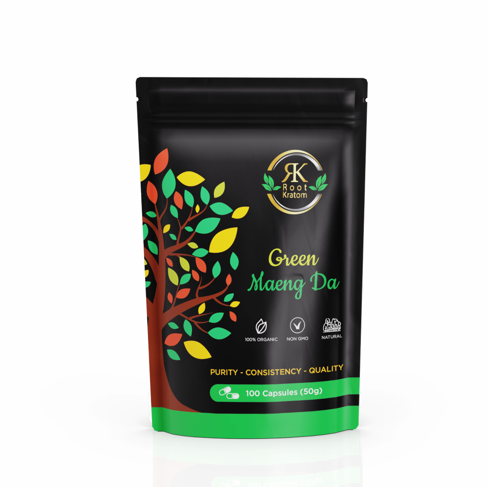 Root | Green Maeng Da Kratom - Capsules by Root Kratom – Capsules, 100 capsules (50g) | Available at Zenhop