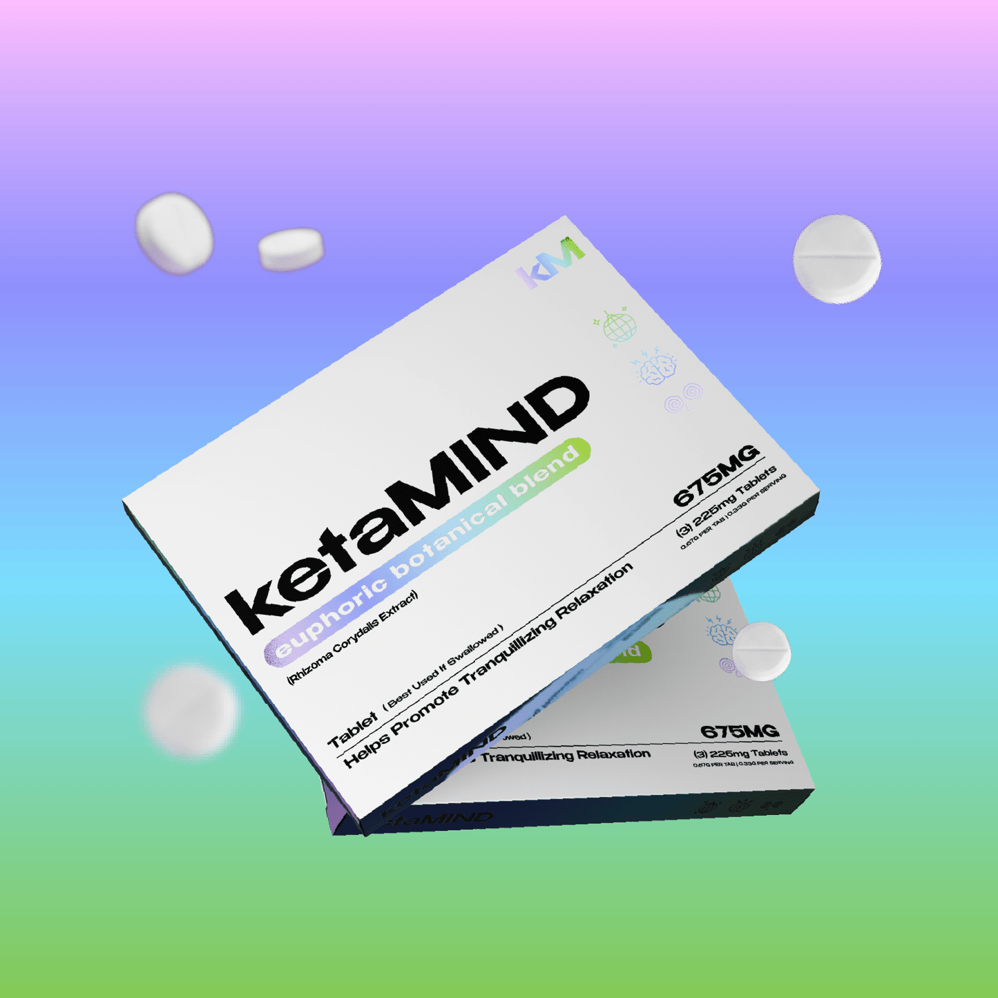 KetaMIND | Euphoric Botanical Blend Tablets – 225mg (3 Count) by ketaMIND – Tablets, | Available at Zenhop