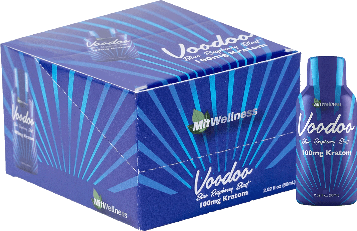 MitWellness | Blue Raspberry Voodoo Kava Shot – 100MG / 2oz by MitWellness – kava Shots, | Available at Zenhop