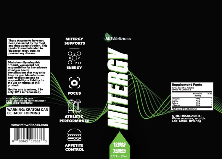 MitWellness | Mitergy Kratom Shot – 100MG by MitWellness – 7 - OH - Extracts Shots, | Available at Zenhop
