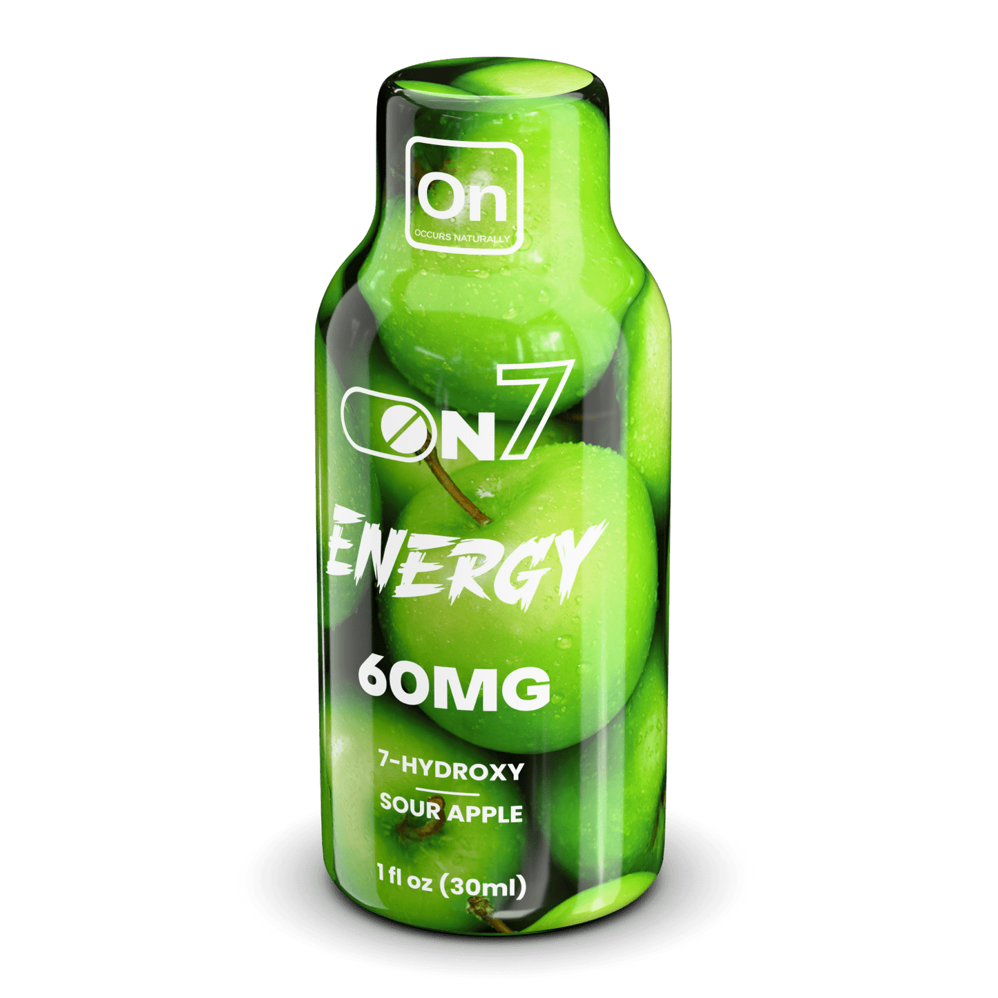 ON7 | Energy Shot – 60MG Liquid Extract |Sour Apple Flavor by ON7 – 7 - OH Extract Tablets, | Available at Zenhop