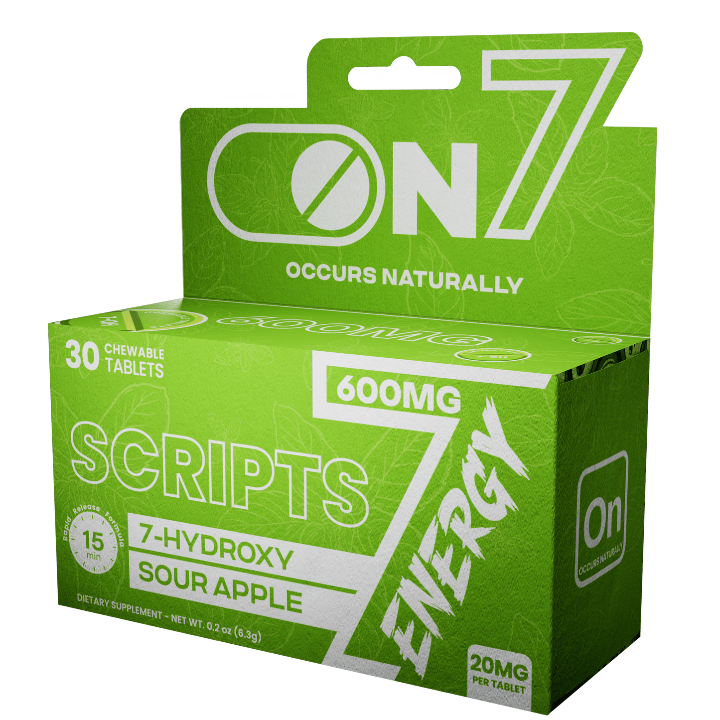 ON7 | Energy Tablets | 600MG – 30 Count Bottle by ON7 – 7 - OH Extract Tablets, 600MG – 30 Count | Available at Zenhop