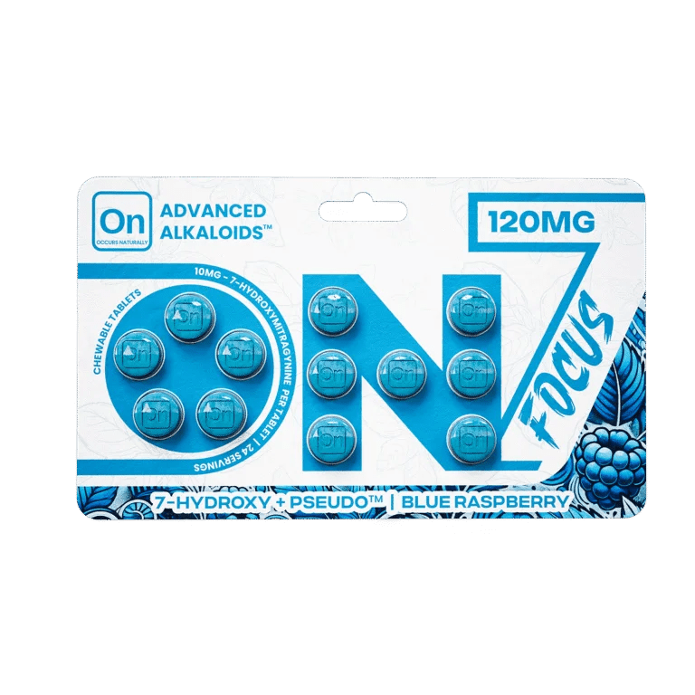 ON7 | Focus 7 OH + Pseudo 120MG Tablets | 12 Count by Zenhop – 7 - OH Extract Tablets, 120MG | 12 Count | Available at Zenhop