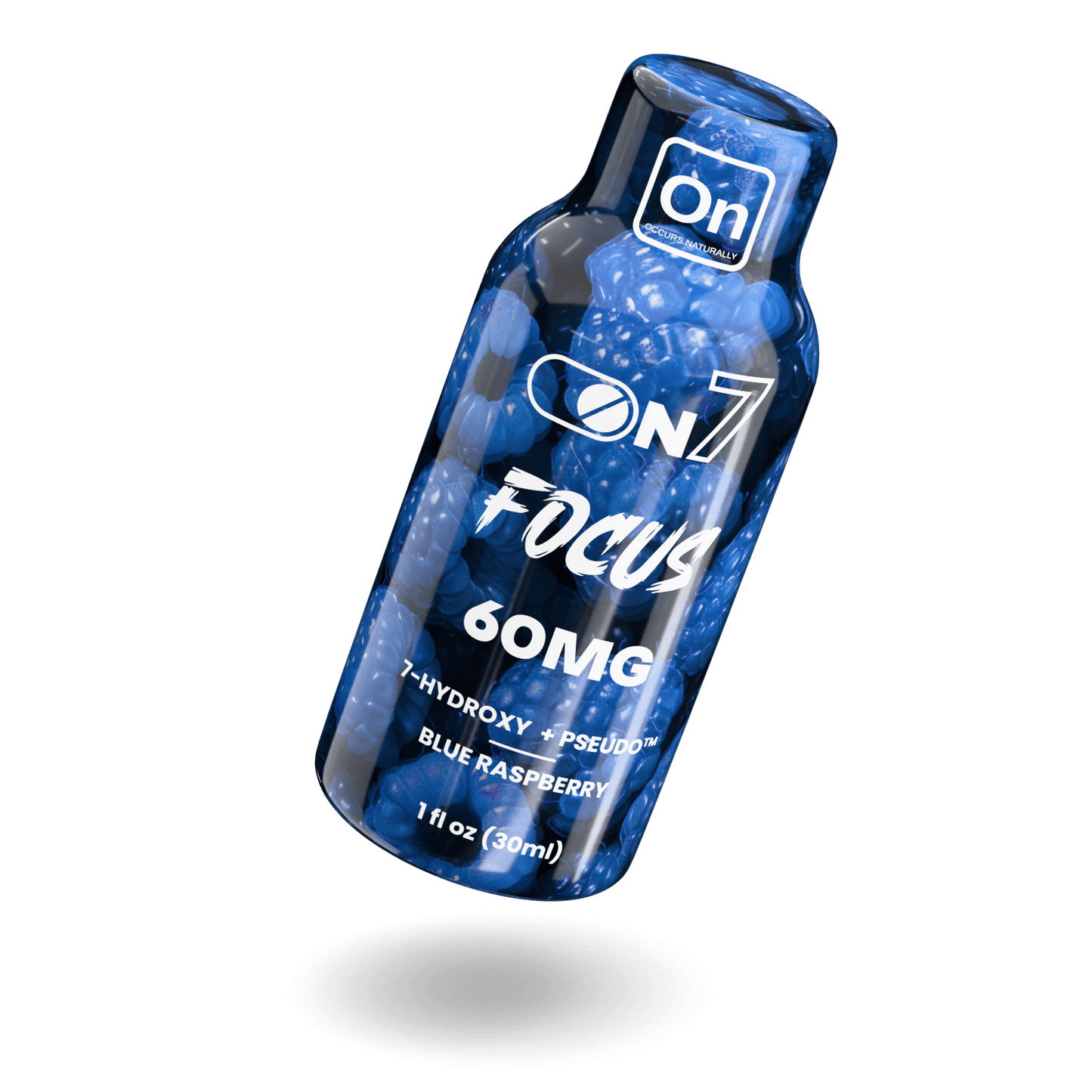 ON7 | Focus Shot – 60MG Liquid Extract | Blue Raspberry by ON7 – 7 - OH Extract Tablets, | Available at Zenhop
