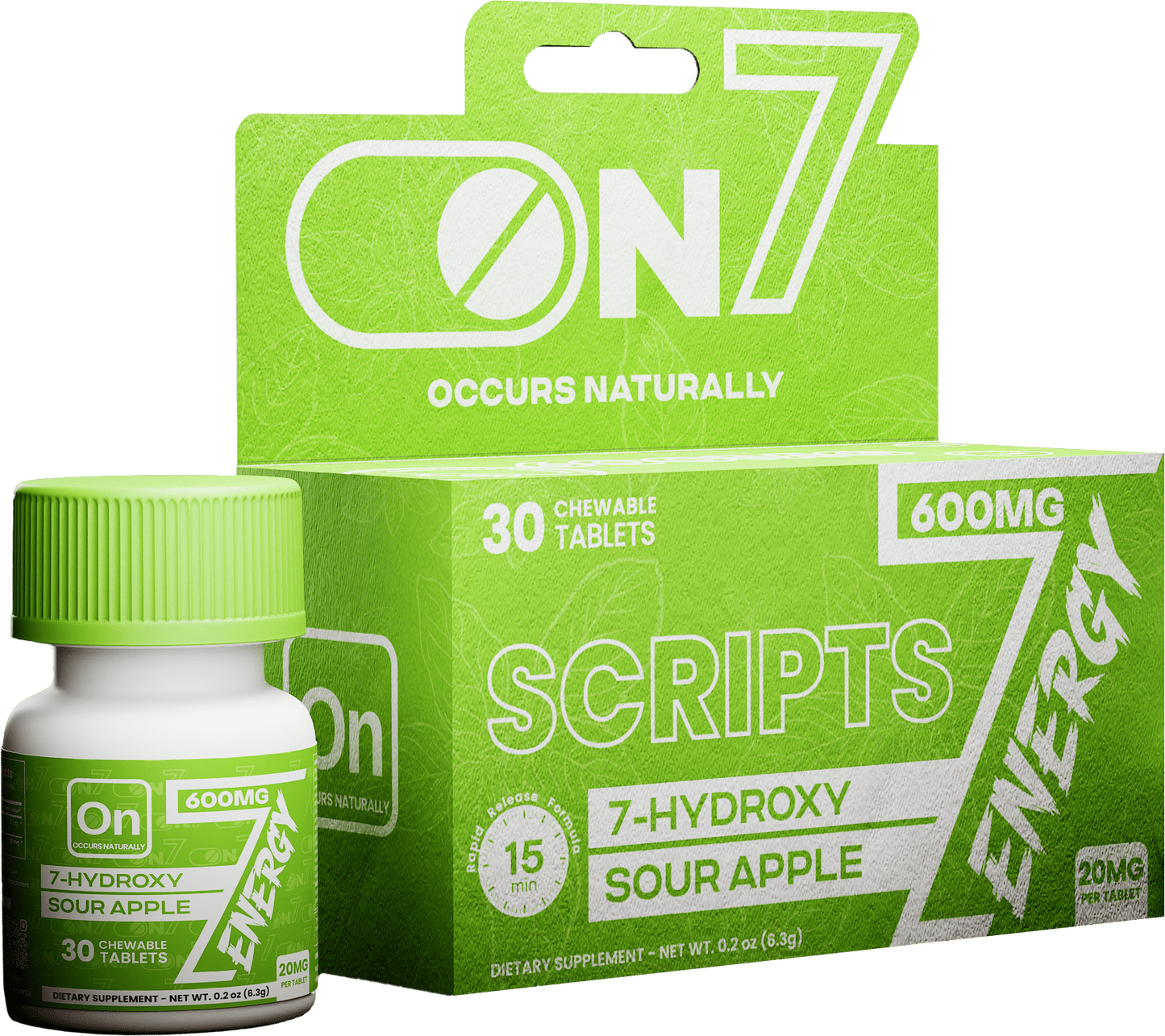 ON7 ON7 | Energy Tablets | 600MG – 30 Count Bottle 7 - OH Extract Tablets – Available at Zenhop
