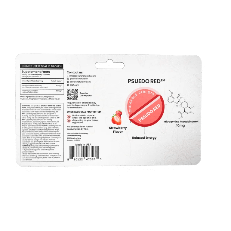 ON7 | Relief Pseudo Red 120MG Tablets | 12 Count by ON7 – 7 - OH Extract Tablets, | Available at Zenhop