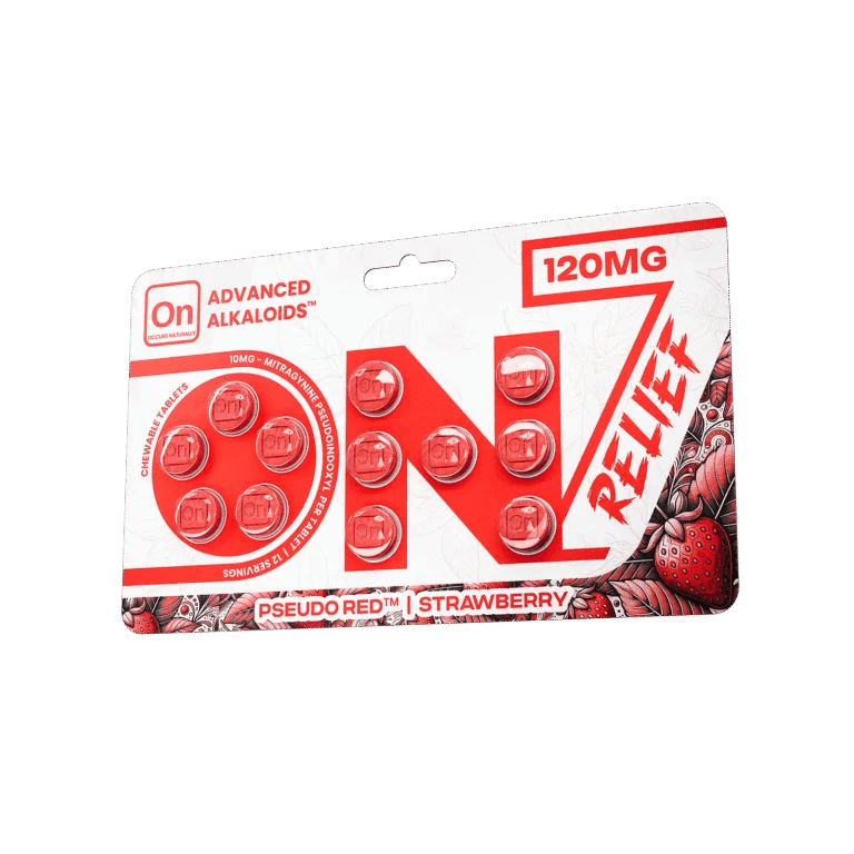 ON7 | Relief Pseudo Red 120MG Tablets | 12 Count by ON7 – 7 - OH Extract Tablets, | Available at Zenhop