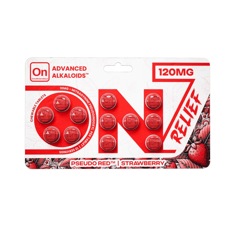 ON7 | Relief Pseudo Red 120MG Tablets | 12 Count by ON7 – 7 - OH Extract Tablets, | Available at Zenhop