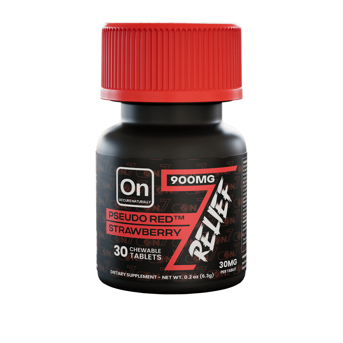 ON7 | Scripts Relief 900MG Tablets – Pseudo Red Strawberry | 30 count by ON7 – 7 - OH Extract Tablets, | Available at Zenhop