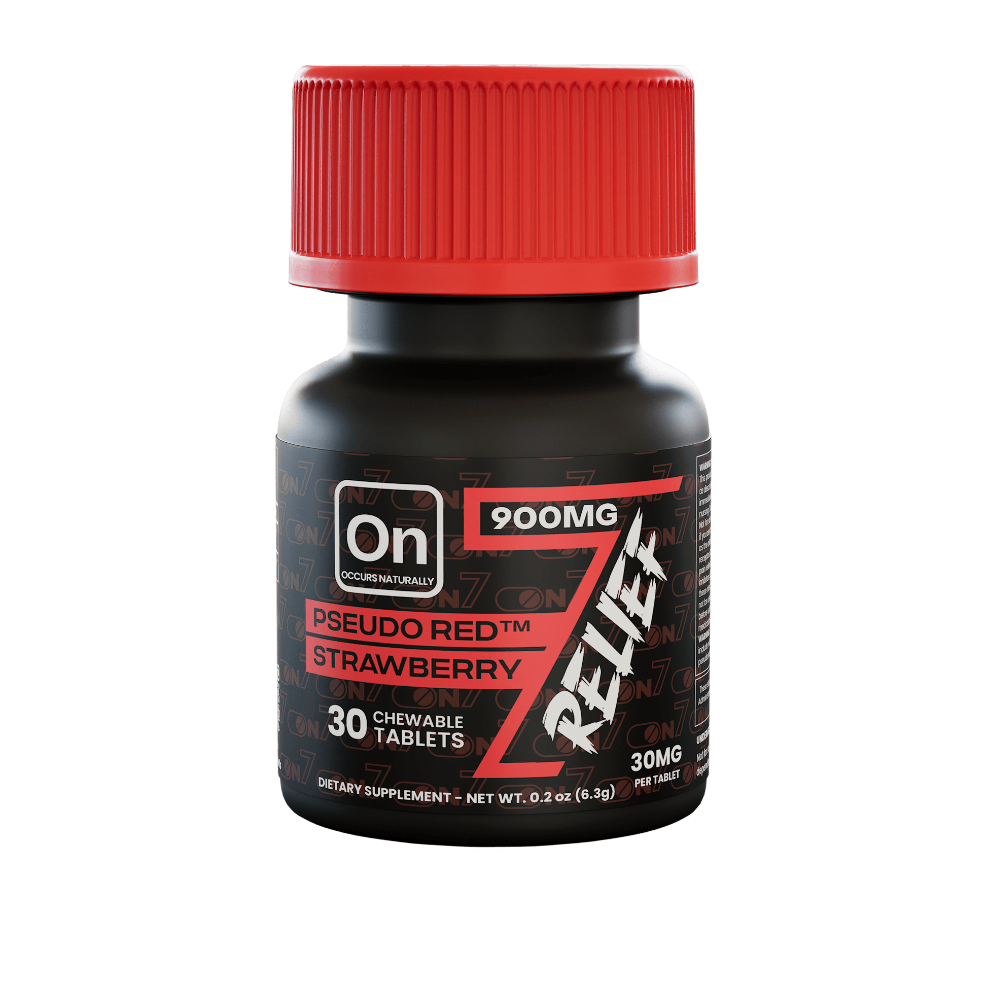 ON7 | Scripts Relief 900MG Tablets – Pseudo Red Strawberry | 30 count by ON7 – 7 - OH Extract Tablets, | Available at Zenhop