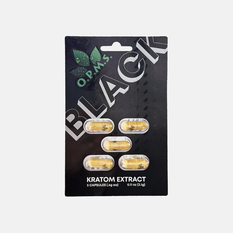 OPMS | Black Kratom Extract Capsules – 5 ct by opms – 7 - OH Extract Tablets, 5 count | Available at Zenhop