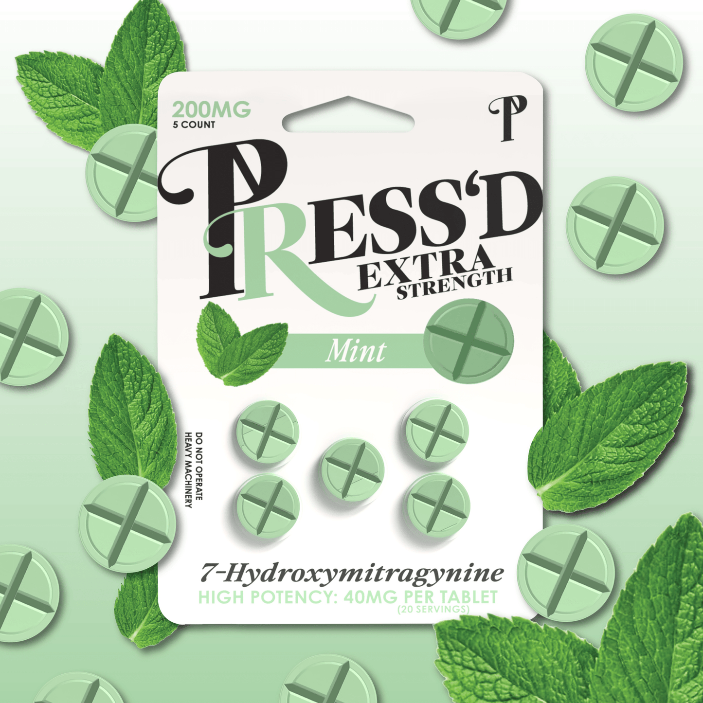 Press’d | Extra Strength White Grape Tablets – 40mg by Press’d – 7 - OH Extract Tablets, Mint | Available at Zenhop