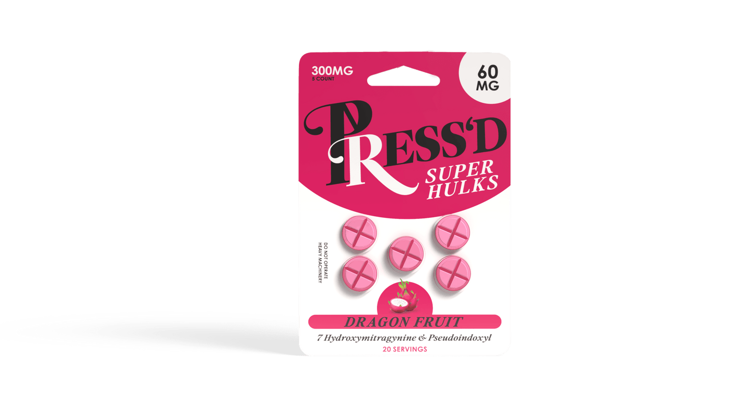 Press’d | Super Hulks Green Apple – 60 mg Tablets by Press’d – 7 - OH Extract Tablets, Dragon Fruit | Available at Zenhop