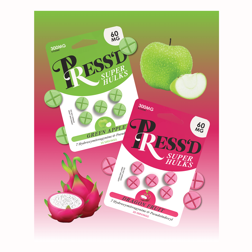 Press’d | Super Hulks Green Apple – 60 mg Tablets by Press’d – 7 - OH Extract Tablets, Green Apple | Available at Zenhop