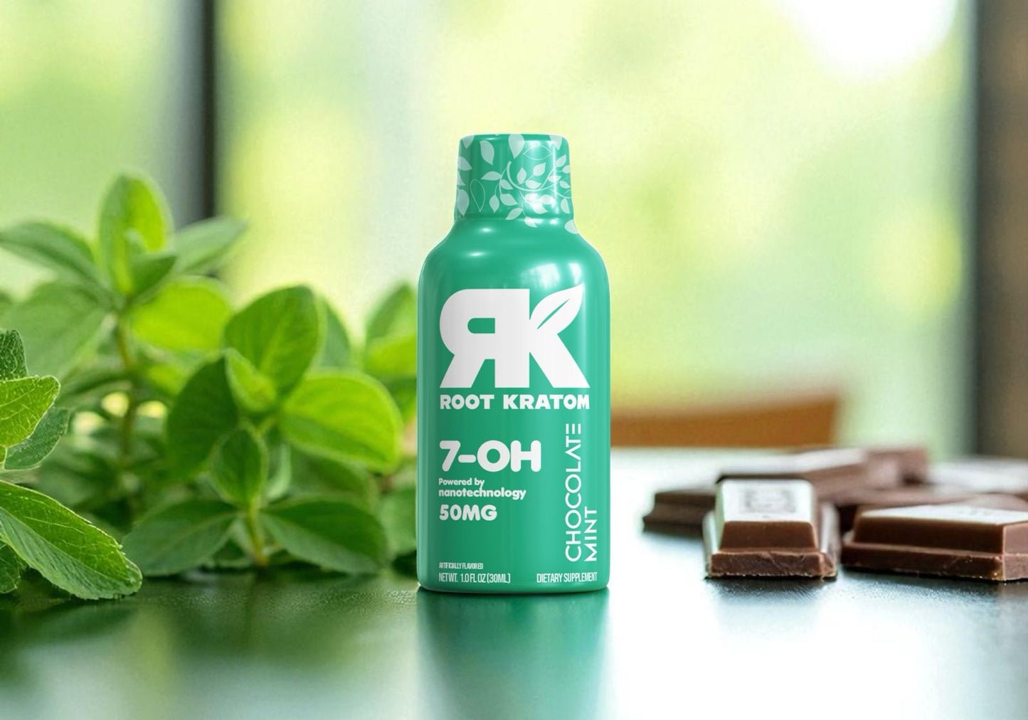 Root | 7 - OH Shots Nano – Chocolate Mint | 50MG by Root Kratom – 7 - OH - Extracts Shots, | Available at Zenhop
