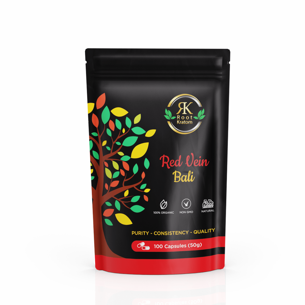 Root | Red Vein Bali Kratom - Capsules by Root Kratom – Capsules, 100 capsules (50g) | Available at Zenhop