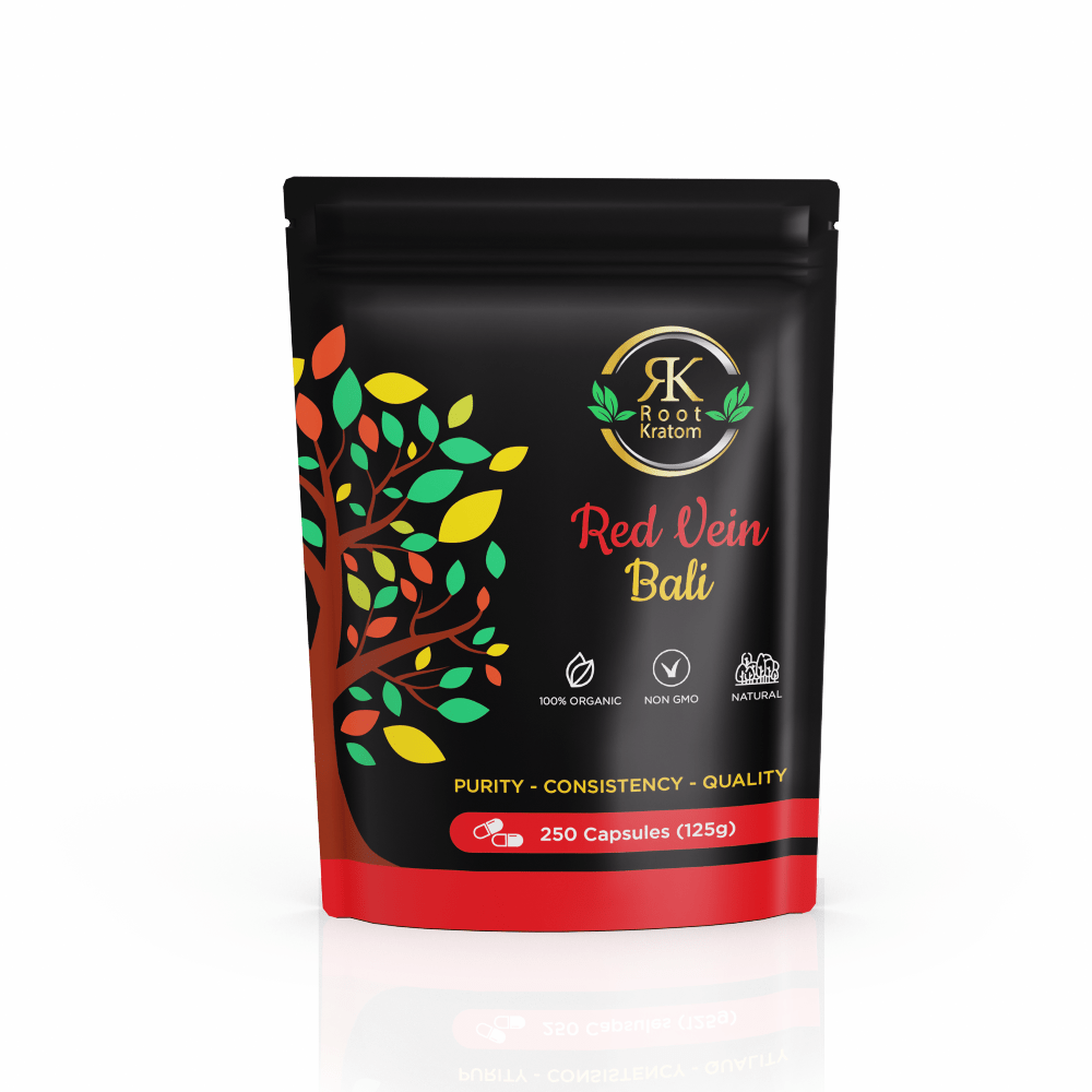 Root | Red Vein Bali Kratom - Capsules by Root Kratom – Capsules, 250 capsules (125g) | Available at Zenhop