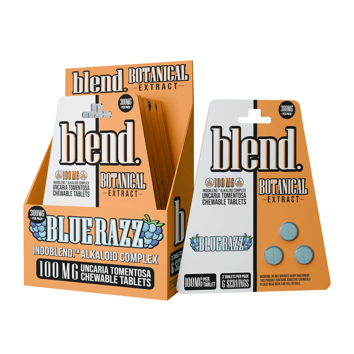 Blend | Botanical Extract Chewable Tablets – 300MG | 3 - Count by Blend – Tablets, Blue Razz | Available at Zenhop
