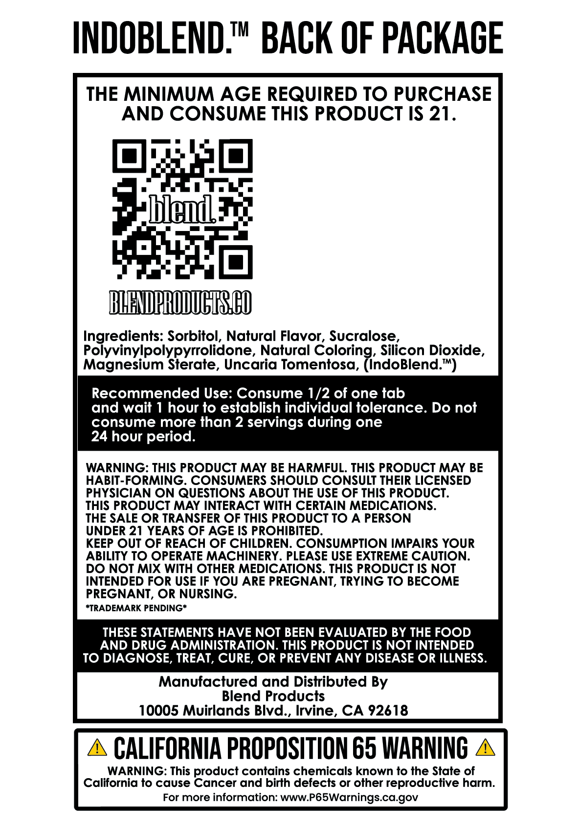 Blend | Botanical Extract Chewable Tablets – 300MG | 3 - Count by Blend – Tablets, Lemon lime | Available at Zenhop