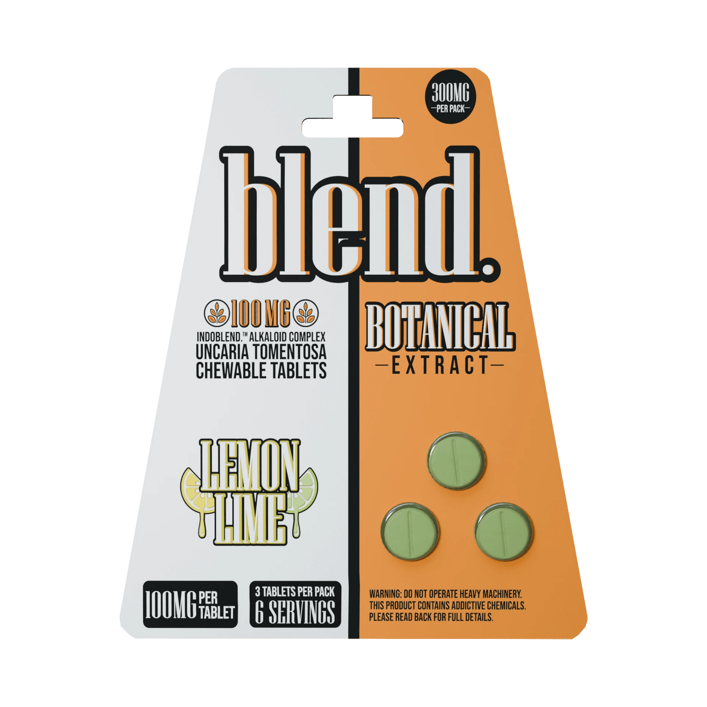 Blend | Botanical Extract Chewable Tablets – 300MG | 3 - Count by Blend – Tablets, Lemon lime | Available at Zenhop
