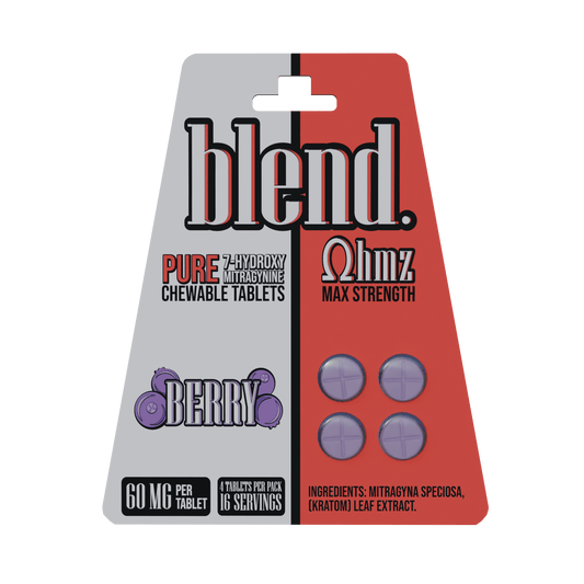 Blend | Pseudo + 7 - OH Kratom Tablets | 60mg by Blend – 7 - OH Extract Tablets, Berry | Available at Zenhop