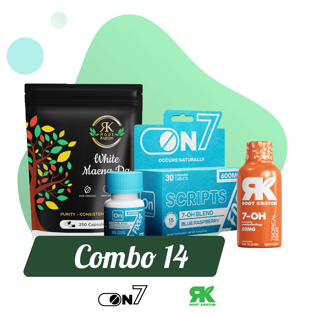 Combo 14 | Advanced 7 - OH Botanical Performance Pack (3 - Piece) by Zenhop – 7 - OH Extract Tablets, | Available at Zenhop