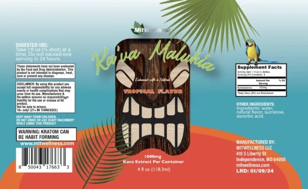 MitWellness | Ka’va Maluhia Kava Shot – 4oz / 1,000mg by MitWellness – kava Shots, | Available at Zenhop