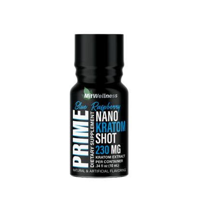 MitWellness | Prime Nano Kratom Shot – 230mg by MitWellness – 7 - OH - Extracts Shots, Blue Raspberry | Available at Zenhop