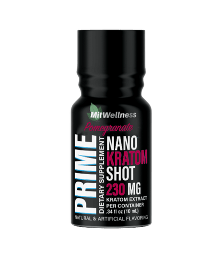 MitWellness | Prime Nano Kratom Shot – 230mg by MitWellness – 7 - OH - Extracts Shots, Pomegranate | Available at Zenhop