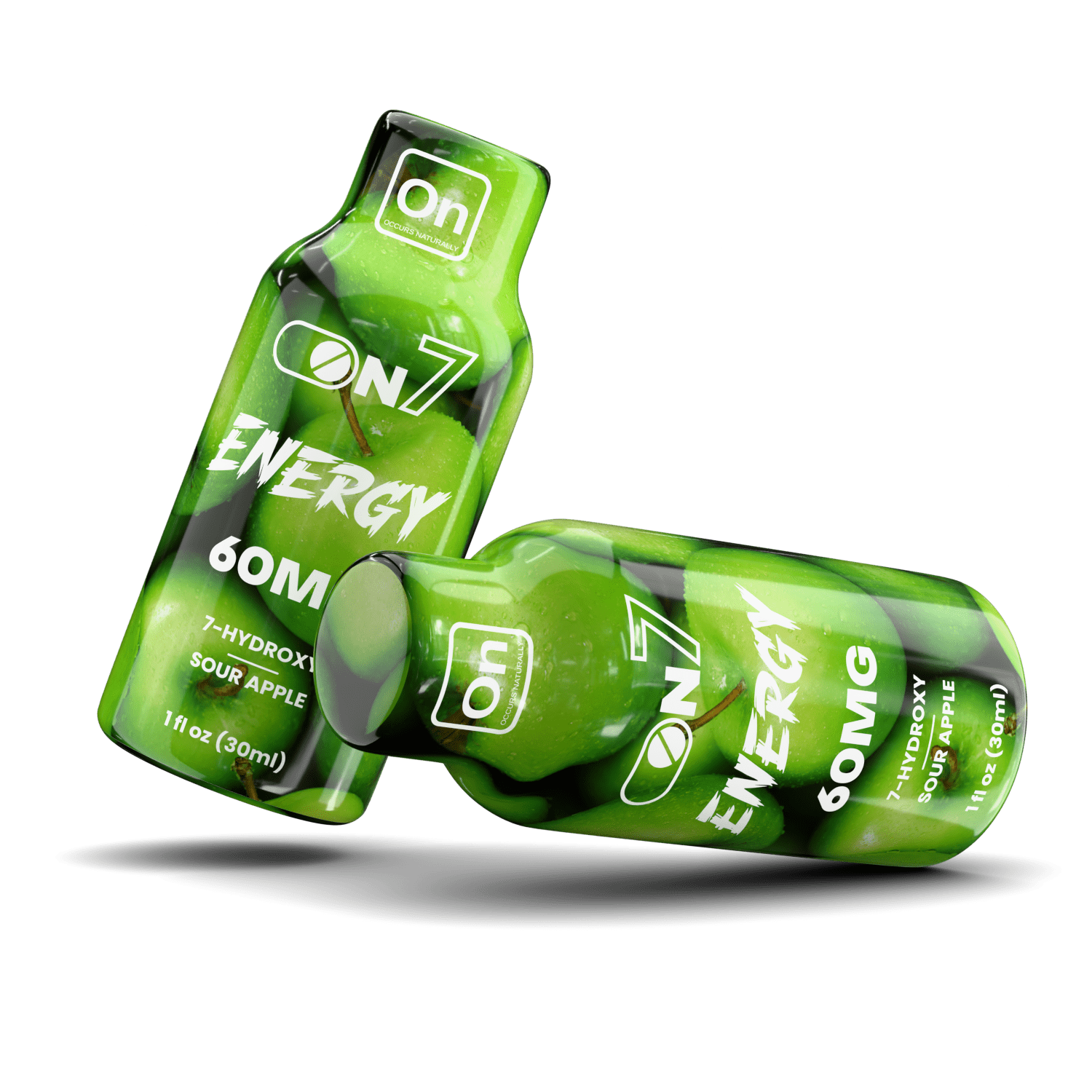 ON7 | Energy Shot – 60MG Liquid Extract |Sour Apple Flavor by ON7 – 7 - OH Extract Tablets, | Available at Zenhop
