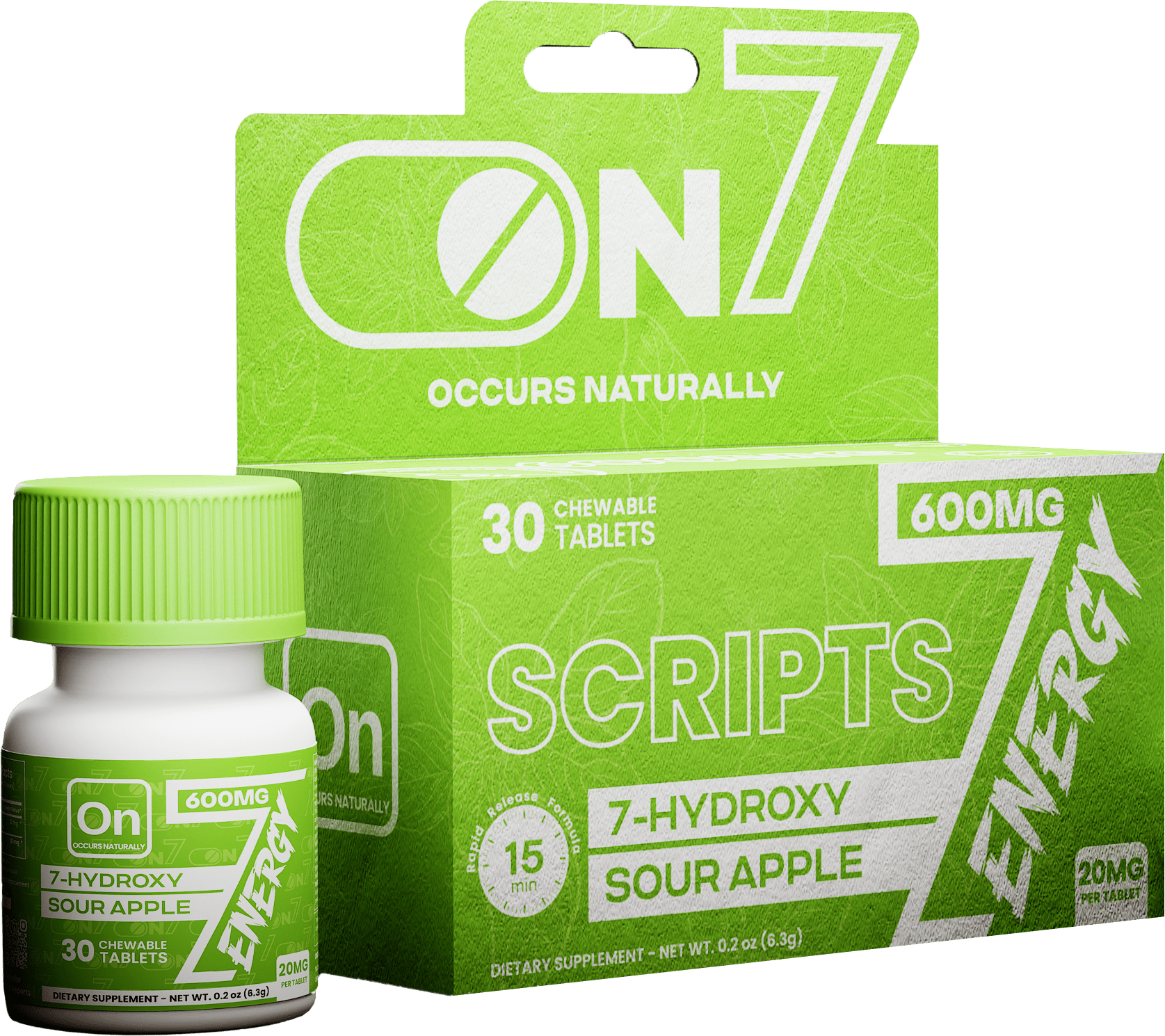 ON7 | Energy Tablets | 600MG – 30 Count Bottle by ON7 – 7 - OH Extract Tablets, 600MG – 30 Count | Available at Zenhop