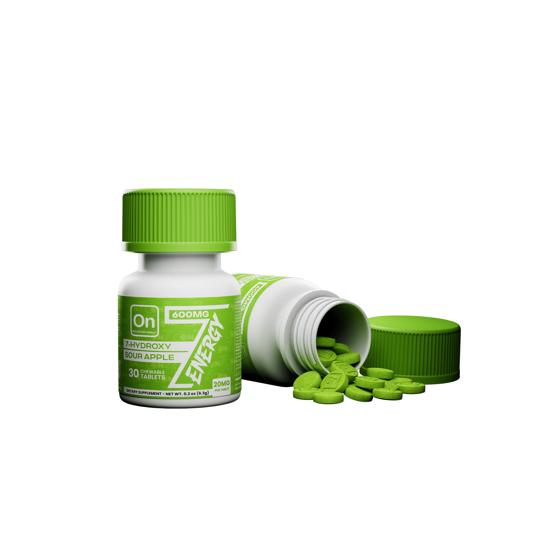 ON7 | Energy Tablets | 600MG – 30 Count Bottle by ON7 – 7 - OH Extract Tablets, 600MG – 30 Count | Available at Zenhop