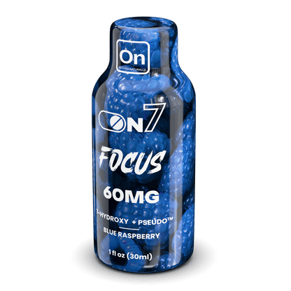 ON7 | Focus Shot – 60MG Liquid Extract | Blue Raspberry by ON7 – 7 - OH Extract Tablets, | Available at Zenhop