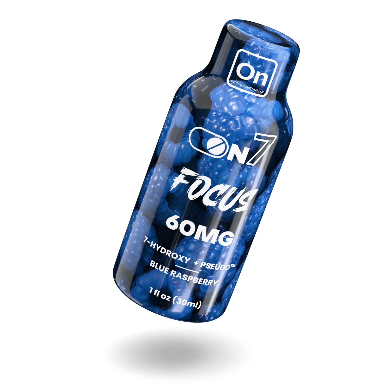 ON7 | Focus Shot – 60MG Liquid Extract | Blue Raspberry by ON7 – 7 - OH Extract Tablets, | Available at Zenhop