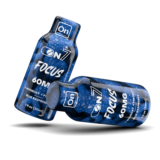 ON7 | Focus Shot – 60MG Liquid Extract | Blue Raspberry by ON7 – 7 - OH Extract Tablets, | Available at Zenhop