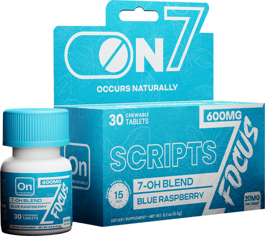 ON7 | Focus Tablets | 600MG – 30 Count Bottle by ON7 – 7 - OH Extract Tablets, 600MG – 30 Count | Available at Zenhop