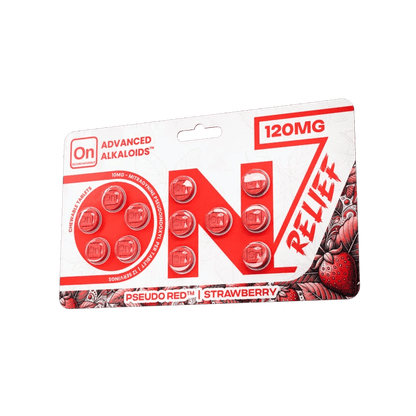 ON7 | Relief Pseudo Red 120MG Tablets | 12 Count by ON7 – 7 - OH Extract Tablets, | Available at Zenhop