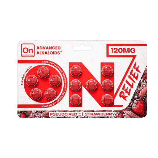 ON7 | Relief Pseudo Red 120MG Tablets | 12 Count by ON7 – 7 - OH Extract Tablets, | Available at Zenhop