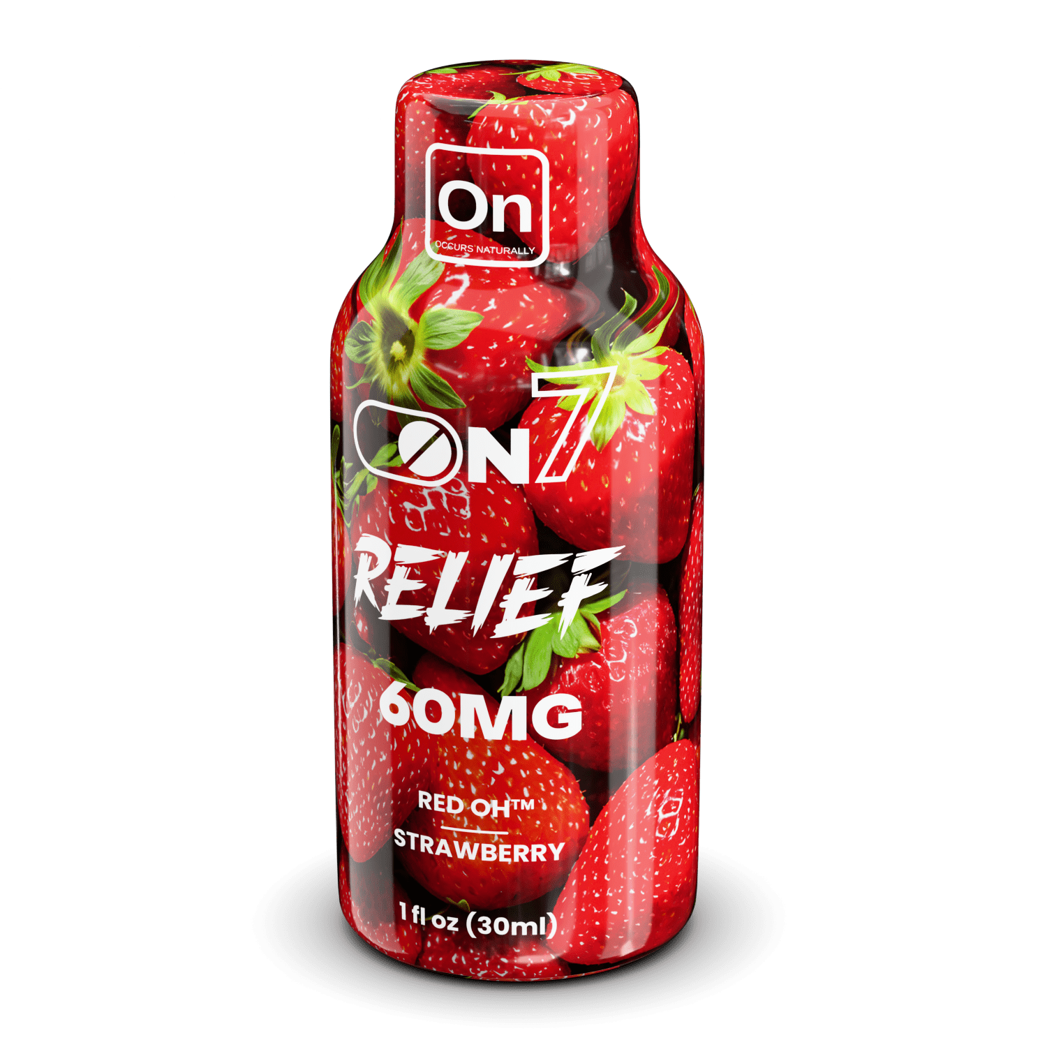 ON7 | Relief Shot – 60MG Liquid Extract | Strawberry by ON7 – 7 - OH Extract Tablets, | Available at Zenhop