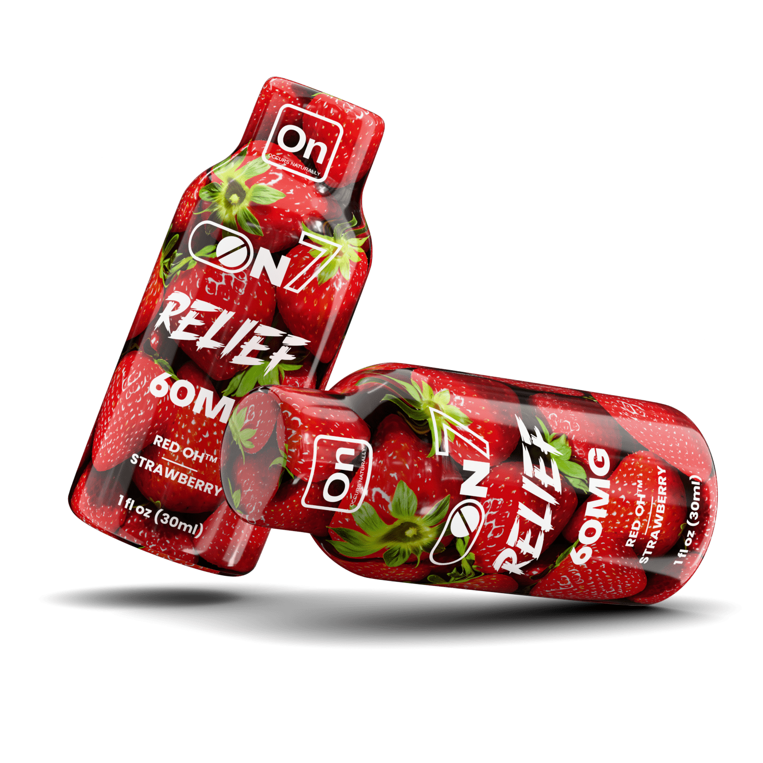 ON7 | Relief Shot – 60MG Liquid Extract | Strawberry by ON7 – 7 - OH Extract Tablets, | Available at Zenhop