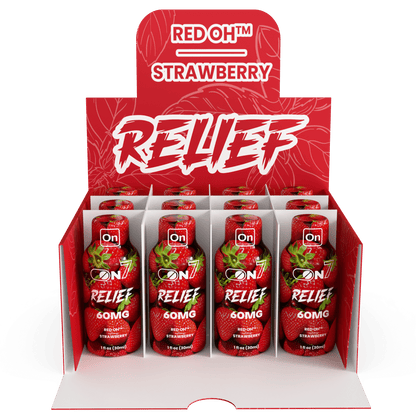 ON7 | Relief Shot – 60MG Liquid Extract | Strawberry by ON7 – 7 - OH Extract Tablets, | Available at Zenhop