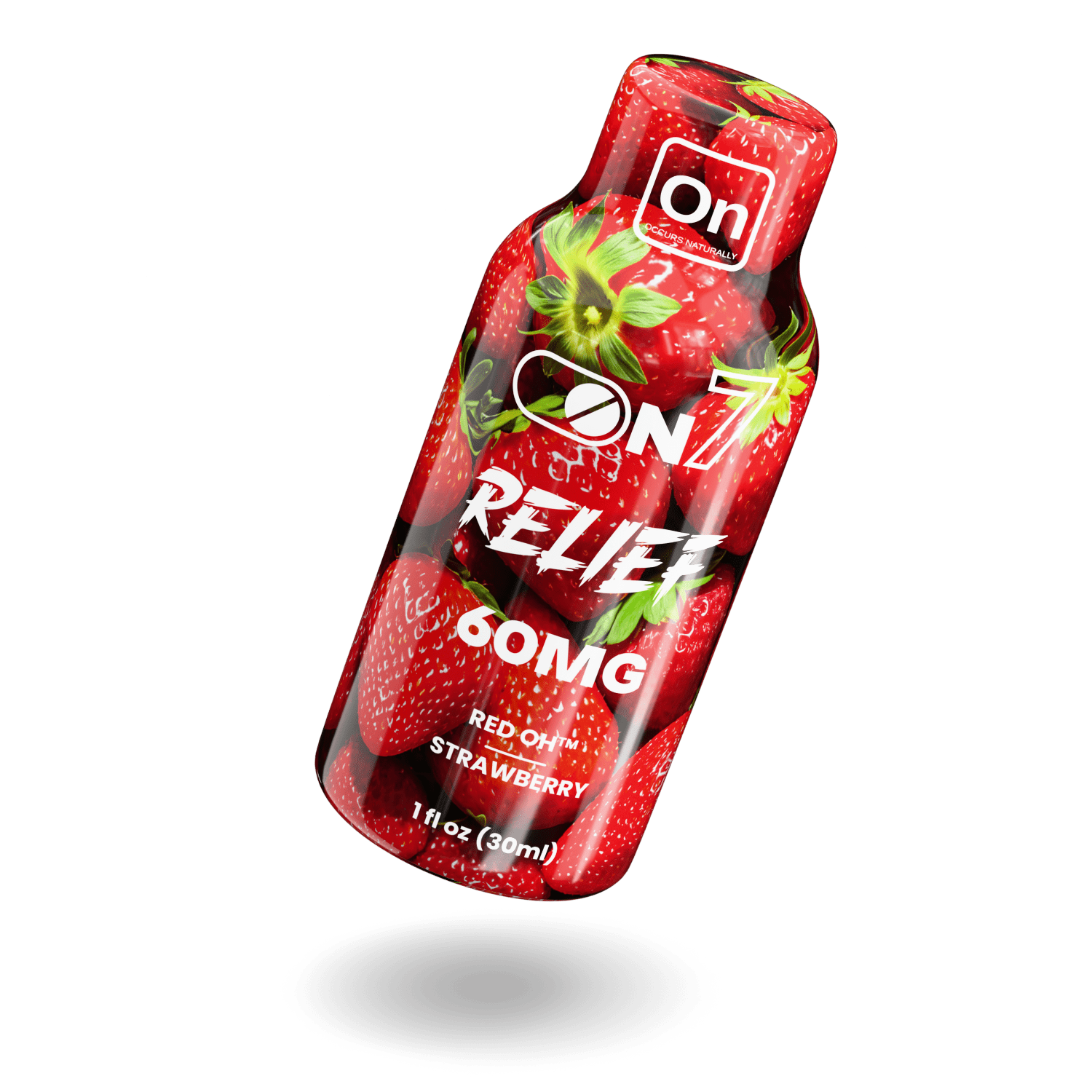 ON7 | Relief Shot – 60MG Liquid Extract | Strawberry by ON7 – 7 - OH Extract Tablets, | Available at Zenhop