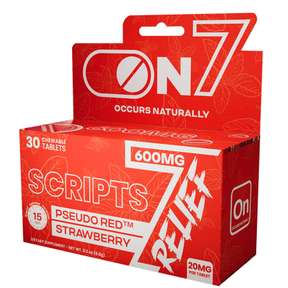 ON7 | Relief Tablets | 600MG – 30 Count Bottle by ON7 – 7 - OH Extract Tablets, 600MG – 30 Count | Available at Zenhop
