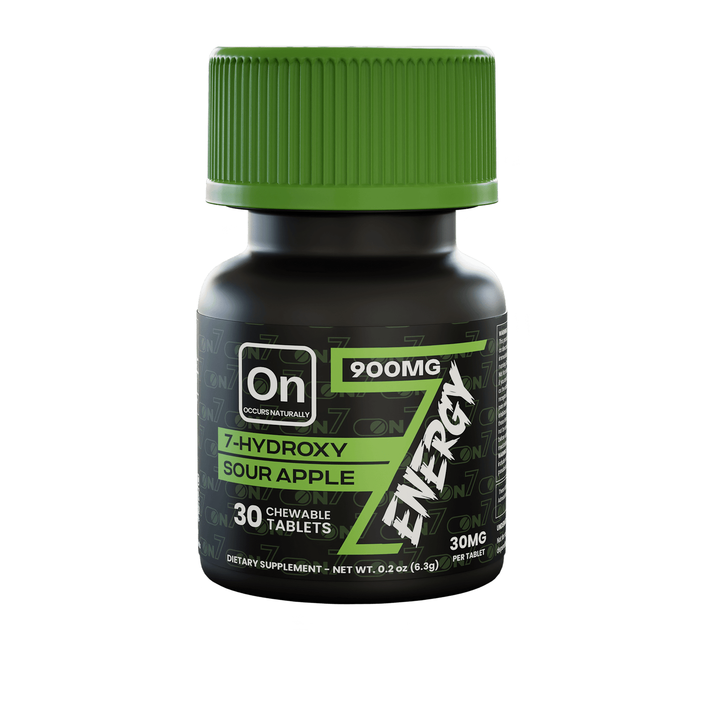 ON7 | Scripts Energy Tablets 900MG – Sour Apple | 30 Count by ON7 – 7 - OH Extract Tablets, | Available at Zenhop