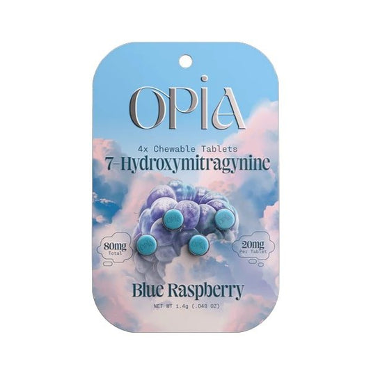 OPIA | 7 - OH Chewable Tablets – Blue Raspberry | 80MG by OPIA – 7 - OH Extract Tablets, 80MG | Available Online at Zenhop