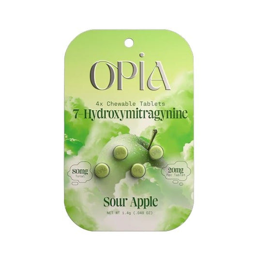 OPIA | 7 - Hydroxymitragynine Chewable Tablets – Sour Apple | 80MG by OPIA – 7 - OH Extract Tablets, 80MG | Available at Zenhop
