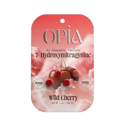 OPIA | 7-OH Wild Cherry Chewable Tablets 80MG – Premium plant-based focus boost and clarity – Order Online at Zenhop