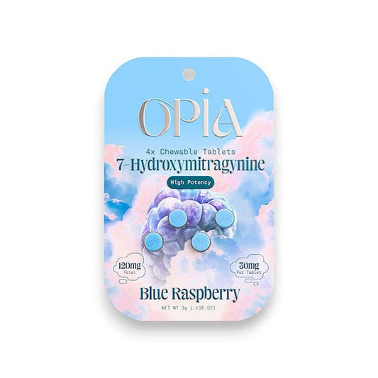 OPIA | 7-OH Blue Raspberry Chewable Tablets 120MG – High-potency extract tablets for peak focus – Available Online on Zenhop